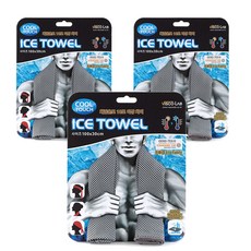 VISCO-LAB 新款涼感毛巾 3入, 灰色