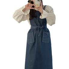 amieng 咖啡師工作室牛仔圍裙, 1個, 讓
