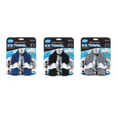 VISCO LAB 新涼毛巾 3 件套, 黑色，灰色，海軍藍