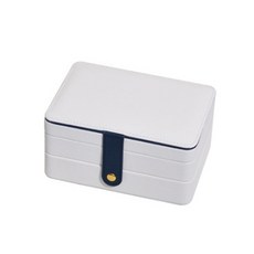 Mondspot 奢華項鍊戒指珠寶 2層收納盒 YT_RB1393_AY, 1個, 白色