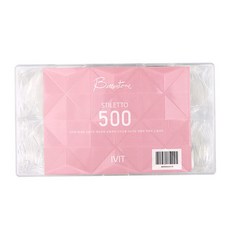 IVIt 軟綿綿透明甲片 500入, Stiletto, 1組
