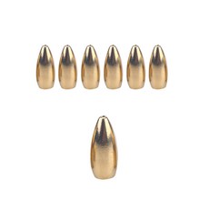 黃銅子彈型沉子 穿孔用鉛錘 14g, 1套