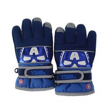 Marvel 漫威 男童 美國隊長 特寫 五指防寒手套 KGMVG50030