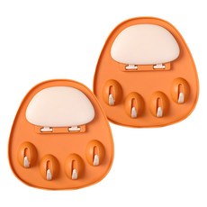 Olhai 廚房多功能固定掛架, 2個, 01 橘色