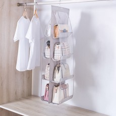 可掛式包包收納袋, 灰色, 1個