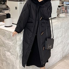 MeiChel 女款長版毛領連帽外套