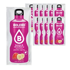 BOLERO 2kcal無糖水果水 大容量飲料 香蕉與草莓, 12個, 9g