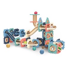 EnO 珠子軌道齒輪積木 193入, 混合顏色