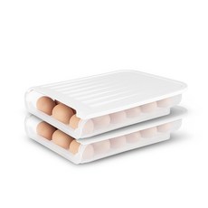 KKALKKEUMDAEJANG 透氣雞蛋收納盒 2入, 單一顏色
