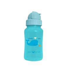 green sprouts 小綠芽 兒童矽膠吸管杯 300ml, Aqua, 1個
