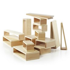 가이드크래프트 할로우 블록 16p, 우드, 1개