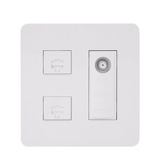 Jeil Electric D.Art Recessed Outlet 8P 2pcs + Satellite TV 2 for 2 room, 1個
