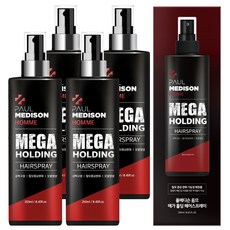 폴메디슨 옴므 메가 홀딩 헤어스프레이, 4개, 250ml