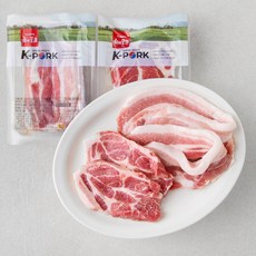 하이포크 한돈 삼겹살 500g + 목심 500g 구이용 (냉장), 2팩