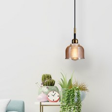 라이팅스페이스 픽셀 2 유리갓 펜던트 식탁등, Amber