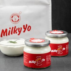 밀키요 시그니처 그릭요거트 선물세트 + 쇼핑백, 450g, 2개입, 1개