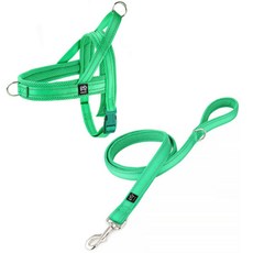 멍데이 防暴衝胸背帶 XS + 牽繩 2m 套組, 綠色(胸背帶), 綠色(牽繩), 1個