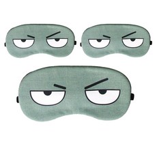 表情圖案睡眠眼罩, 3個, 1件