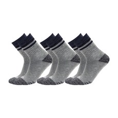 NEPA 男款拼色中筒襪 3雙, 灰色