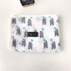 aunt mimi 孩童雙層棉紗毯, 愛心熊熊款