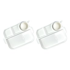 파울러스 혼밥 브런치 세트 2p, 화이트, 접시 + 머그, 2세트