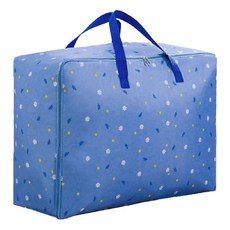 조이앤조이 대용량 패턴 이불수납 가방 L, 19 푸른 꽃, 1개