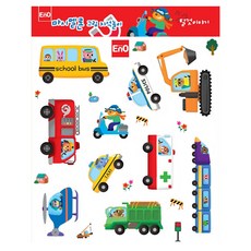 EnO 마시멜론 그림 자석놀이 탈것이야기, 1개, 10피스
