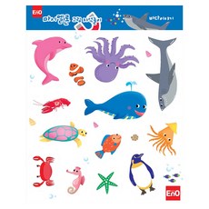 EnO 마시멜론 그림 자석놀이 바다이야기, 1개, 11피스