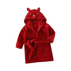 Starbean 兒童動物連帽肩帶浴袍 No. 150, 紅色, 1件
