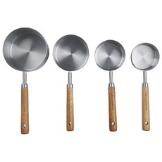 市場五玫瑰金木量杯 4 件套, 原銀