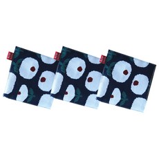 RUIER HOME 漂亮花朵杯墊 3入, 01 藍色蘋果, 3個