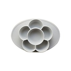 CASA MUUTTI 花朵防傾倒餐盤, Grey, 1入
