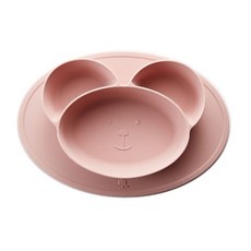 CASA MUUTTI 小熊分隔防傾倒餐盤, Indie Pink, 1入