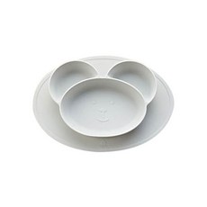 CASA MUUTTI 小熊分隔防傾倒餐盤, Grey, 1入