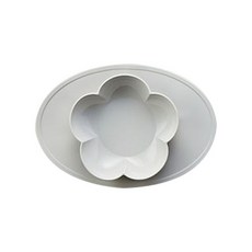 CASA MUUTTI 花朵防傾倒餐盤, Grey, 1入