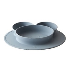 CASA MUUTTI 小熊分隔防傾倒餐盤, Stone Blue, 1入