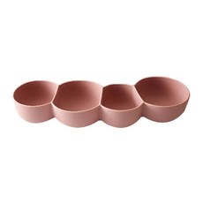 까사무띠 유아용 무무 라바 4칸 볼 나눔접시, 인디핑크, 1개