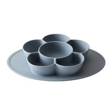 CASA MUUTTI 花朵防傾倒餐盤, Stone Blue, 1入