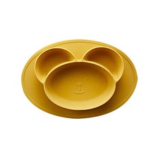 CASA MUUTTI 小熊分隔防傾倒餐盤, Mustard, 1入