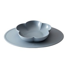 CASA MUUTTI 花朵防傾倒餐盤, Stone Blue, 1入