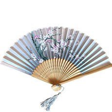 手工鏤空絲綢傳統扇, 梅花樹與蝴蝶, 1個