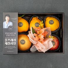 올프레쉬 프리미엄 과일 & 꽃 선물세트 3호, 1세트