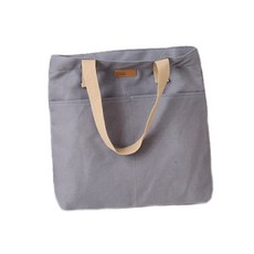 單肩帆布尿布包, 灰色