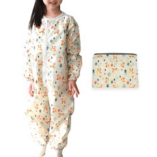 베베슈에뜨 전신 미술 놀이가운 + 파우치, 숲속여우(가운)