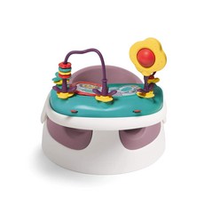 마마스앤파파스 유아용 스너그 휴대용 식탁 의자 + 트레이 완구 세트, 더스키로즈