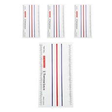 三重推桿貼紙寬方形 4 件, 白色, 1個