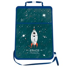 印花汽車座椅防踢墊, 太空旅行款, 1入