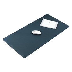 셀레네 양면 심플 모던 데스크 매트, 네이비 + 옐로우