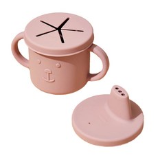 CASA MUUTTI 雙手把杯子+蓋子 2款組, Indie Pink, 1組