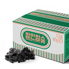 참인참숯 바베큐 캠핑장작 참숯 백탄 중, 1개, 3kg